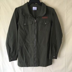Columbia Boys Army Green Overcoat